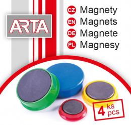 Magnety ARTA prùmìr 40mm, modré (4ks v balení)