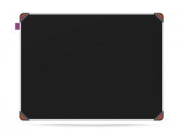 Køídová magnetická tabule MEMOBE IDEA èerná, 60x45 cm
