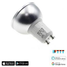 iQtech SmartLife GU10, Wi-Fi LED RGBW žárovka GU10, 85-265 V, 5 W, bílá/barevná