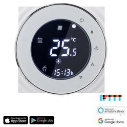 iQtech SmartLife GCLW-W, WiFi termostat pro bojlery a kotle s bezpotenciálovým spínáním, bílý